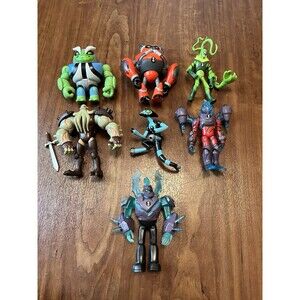 Ben 10 Figures Lot of 7 Wildvine DiamondHead Overflow Vilgax Heatblast Slapback